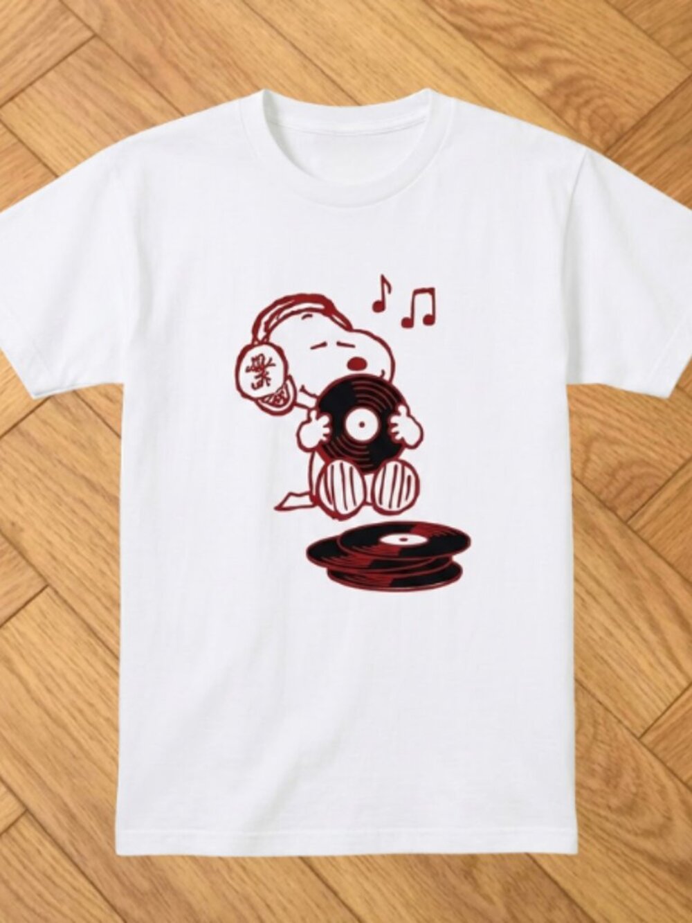 Snoopy DJ Graphic Shirt - Music Lover Cartoon Graphic Tee